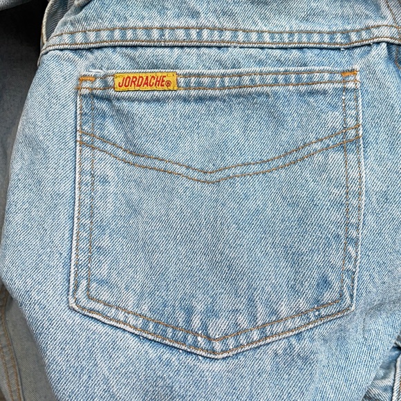 JORDACHE Vintage 80s Light Wash High Tapered Blue Jeans - Picture 4 of 17